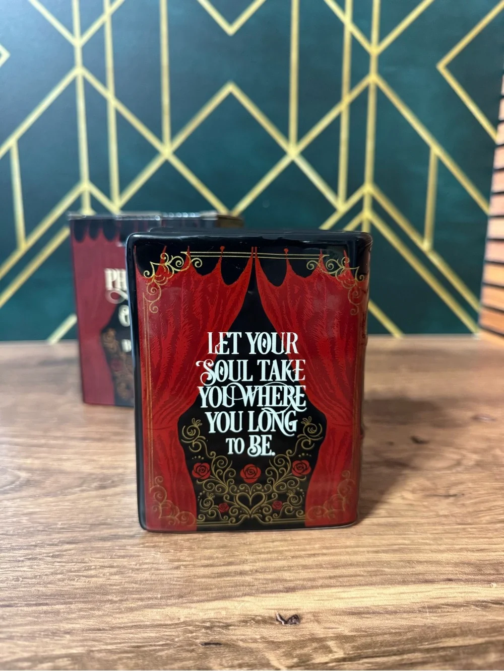 The Phantom of the Opera Decorative Book Pot - Red & Black